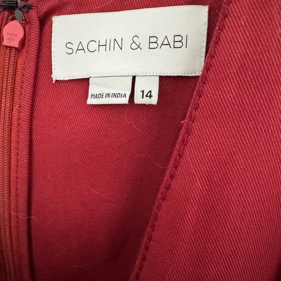 Sachin + Babi Red Long Sleeve Dress - Picture 2 of 2